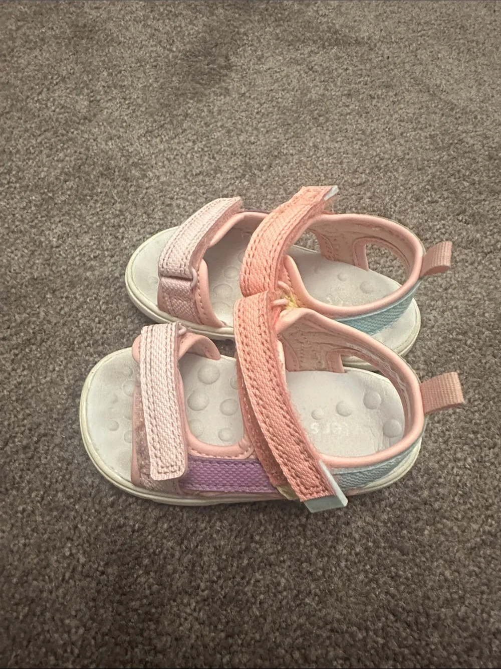 Carter's Pink and Purple Velcro Strap Toddlers' Sandals